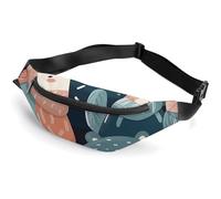 Belt Bag for Women Men Waterproof Fanny Pack Bear Wearing Winter Coat Waist Pack Waist Bag with Adjustable Strap, Bear Wearing Winter Coat, 36*15cm