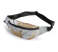 Belt Bag for Women Men Waterproof Fanny Pack Bear Wearing Winter Coat Waist Pack Waist Bag with Adjustable Strap, Dried Lantern Flowers, 36*15cm