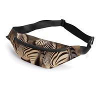 Belt Bag for Women Men Waterproof Fanny Pack Yin Yang Fire Water Waist Pack Waist Bag with Adjustable Strap, Zebras on South Africa, 36*15cm