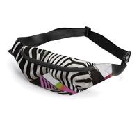 Belt Bag for Women Men Waterproof Fanny Pack Yin Yang Fire Water Waist Pack Waist Bag with Adjustable Strap, Zebra, 36*15cm