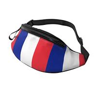 Belt Bag France Flag Blue White Red With Headphone Hole Bumbags Elegant Waistpacks For Running Boys Teens 14X35Cm