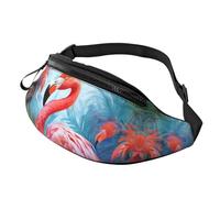 Belt Bag Painted Flamingo Print Unisex Bumbags Lightweight Sports Waist Pouch For Running Holidays Women 14X35Cm