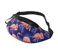 Belt Bag Pouch Flamingo Tropical Flower, Waistpack Premium Sports Bum Bag Unisex Waist Pack for Running Hiking Sport
