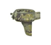 Belt Bag with Leg Panel and Zipper Storage, Green Camouflage | Outdoor Gear Waist Pouch with Front Zipper Pocket, Access Pockets for Hiking, Camping and Travel