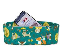 Belt Band with additional pocket for insulin pumps POCKET - Forest animals - petroleum Size 70 cm - 75 cm