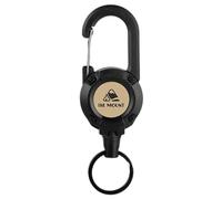 Belt Clip Carabiner Keychain, Retractable Key Reel Clip Carabiner Clip Keychain, Wear-Resistant Key Holder Extendable Keychain Multifunctional Metal ID Badge Holder Key Reel for Camping Zorq