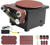 Belt Disc Sander, Mini Sanding Machine, High Speed Knife Sharpener, Adjustable Electric Bench Grinder for DIY Woodworking and Metal Grinding