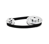 Belt Drive 20T 40T HTD 300CM Timing Belt Pulley Set Belt Width 15mm Reduction 1:2 40Teeth Synchronous Wheels Set 300CM 20Teeth Timing Pulley Kit Clutch Belt(40T Bore 14mm,228MM_20T BORE 6MM)