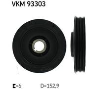 Belt Drive Crankshaft Belt Pulley SKF VKM 93303 Fits Citroen Fiat Peugeot 206