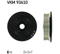 SKF Crankshaft Pulley VKM 93610 - Belt Drive, Fits Nissan Opel Renault Vauxhall