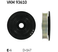 SKF Crankshaft Pulley VKM 93610 - Belt Drive, Fits Nissan Opel Renault Vauxhall