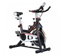 HOMCOM Belt-Driven Exercise Bike with LCD Display-Black