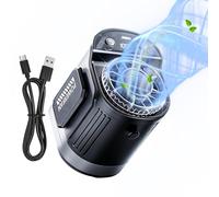 Belt Fan, Wearable Rechargeable 5-speed Strong Airflow Light Up, Portable Shirt Belt Personal Fan, for Camping Backpacking Climbing Walking Working Outdoor Activities