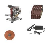 Belt Grinding Machine Electrical Polisher Sharpening Bench Grinder Variable Speed Mini Sander Metal Powerful Motor, Low Noise(Group 2)