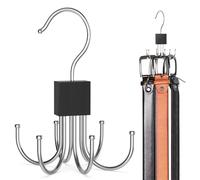 Belt Hanger, Belt Organizer for Closet 360° Rotatable Max 24 Belt Storage Space Saving Closet Organizers and Storage for Belt, Bra, Tank Top, Tie, Scarf, Purse 1Pcs