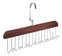 Belt Hanger For Wardrobe, Wooden Belt Organizer Closet Organizers and Storage with 8 Hooks, Max 24 Belts Tie Rack 360 Degree Rotating Space Saver Organizer for Belt Tie Bra Scarf Tank Top Accessories