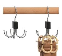 Belt Hanger Organizer - Rotating Belt Rack, Space Conservation Rack | Closet Accessories Storage Solution For Handbag Square Belt Links Accesso