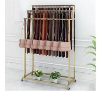 Belt Hanger Retail Display Stand, Movable Shop Tie Rack and Organizer, Space Saving Scarf Stand with Hooks for Jewelry and Accessories