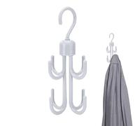 Belt Holder - Heavy Duty 360 Degree Rotation Hook with 4 Claws, Tank Hanger | for Towels Coats, Hats, Scarves, Bags Rack