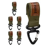 Belt Holder Key Clip, 6 Pieces Heavy Duty Non-Slip Keychain Hanger, Secure Strap Hook Set, Outdoor Sports Utility Accessories, Paracord Bag, Backpack, Bag, Compass Attachment, Army Green, Siehe