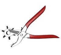 Belt Hole Puncher for Leather, Leather Hole Punch Pliers with 6 Hole Sizes, Revolving Punch Plier, Multifunctional Hole Tool for Crafts Card Rubber Dog Collars Saddles DIY Home or Craft Projects