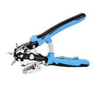 Belt Hole Puncher for Leather, Leather Hole Punch with 6 Holes, Belt Hole Puncher, Leather Hole Puncher for Belts, Leather Punch Tool, for Belts, Watch Straps, Cardboard, Plastic, Wallets, Blue