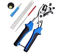 Belt Hole Puncher for Leather, Punch Plier,Blue Multifunctional With 6 Sizes:6 * 4mm/7 3mm/6 4.5mm/3.5mm/4mm/4.5mm