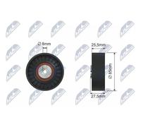 NTY RNK-AU-038 Deflection / Guide Pulley, v-belt