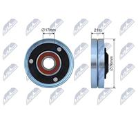 NTY RNK-AU-054 Deflection / Guide Pulley, v-belt
