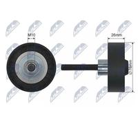 NTY RNK-VW-002 Deflection / Guide Pulley, v-belt