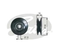 GATES T36606 Deflection / Guide Pulley, v-belt