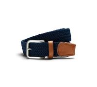 JACK & JONES Men's Jacspring Woven Belt Noos Belt, Blue (Navy Blazer Navy Blazer), 105