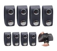 Belt Keeper 8pcs Leather Duty Belt Keeper with Double Snaps Universal Belt Buckle for Outdoor Sports Belt Fixing