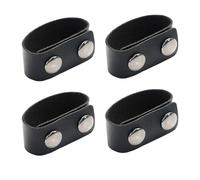 Belt Keepers for Duty Belt 4Pcs Leather Belt Keepers with Double Snaps 2¼" Wide Duty Belt Accessories Security Tactical Belt Loop for Law Enforcement Gear Police Equipment Accessories (PU leather)