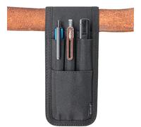 Belt Pen Holder, Pencil Holder Pouch, Pen Sleeve Case Holster for Belt, Hold Multiple pens, Hold 6 Inch Ruler, 2 Pens and a Marker. Made of Durable Fabrics, Detachable, Black.