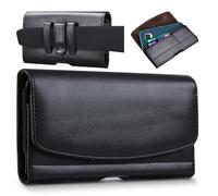 Belt Phone Holder for iPhone 17 17 Pro 16 Pro 16e 15 15Pro 14 13 12 11 Xs 10 X XR,Premium Leather Phones Pouch with Belt Clip Cell Phone Holder