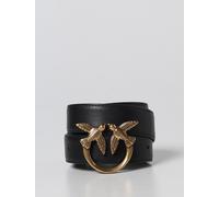 Pinko Belt Love Birds Diamond Cut Leather Black Women's XS