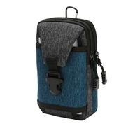 Belt Pouch Men Waist Bag Casual Canvas Patchwork Travel Pursue Waterproof Zipper Waist Pack Multifunction Male Phone Card Holder(Blue)