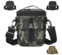 Belt Pouch Outdoor Shoulder, Small Canvas Messenger Bag Classic Vintage Shoulder Tactical Crossbody Casual Pack or Party Travel Hiking(Black cp)