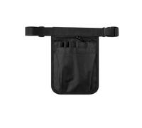 Belt Pouch, Pouch Waist Bag for Clinical Equipment Organization, Tool Pouch with Multiple Compartments, Black Utility Storage for Professionals and Caregivers