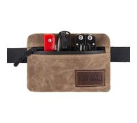 Belt Pouches for Men Women Compact EDC Pouch with Zipper, Anti-Theft Pickpocket Proof Safety Wallets, Waist Pack for Traveling Hiking, Water Resistant, Tough Waxed Canvas,6.5x4.5inch, Brown