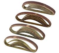 Belt Power File Sander Abrasive Sanding Belts 330mm x 10mm Mixed Grit 20pk