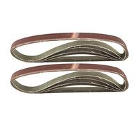 Belt Power Finger File Sander Abrasive Sanding Belts 457mm x 13mm 80 Grit 10 PK