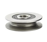 Belt pulley,12 * 50 * 13 mm 6301RS Bearing Steel Bearings, U Grooves V Round Bottom 5 cm Pulley