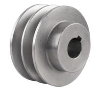 Belt pulley,1pcs Outer Diameter :90 mm Belt Pulley Double Groove 2A Head Cast Iron(25 mm)