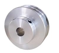 Belt pulley,1pcs V-Groove Aluminum Alloy Double Groove OD 60 mm Lathe Spindle Motor Pulley(10 mm)