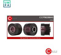 Alternator pulley with freewheel belt pulley CCP90288AS CASCO