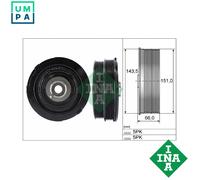 INA 544 0069 10 Crankshaft pulley
