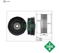 INA 544 0069 10 Crankshaft pulley