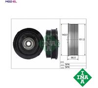 INA 544 0069 10 Crankshaft pulley
